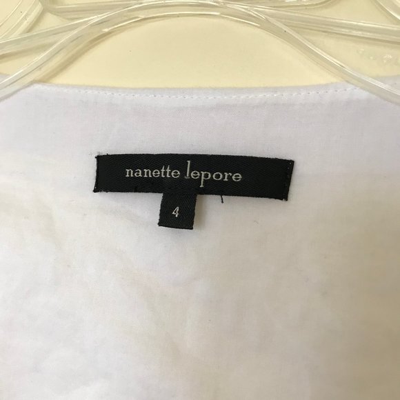 Nanette Lepore Estancia Broderie Anglaise Eyelet Blouse Wrap Top Long Sleeves - Picture 2 of 7